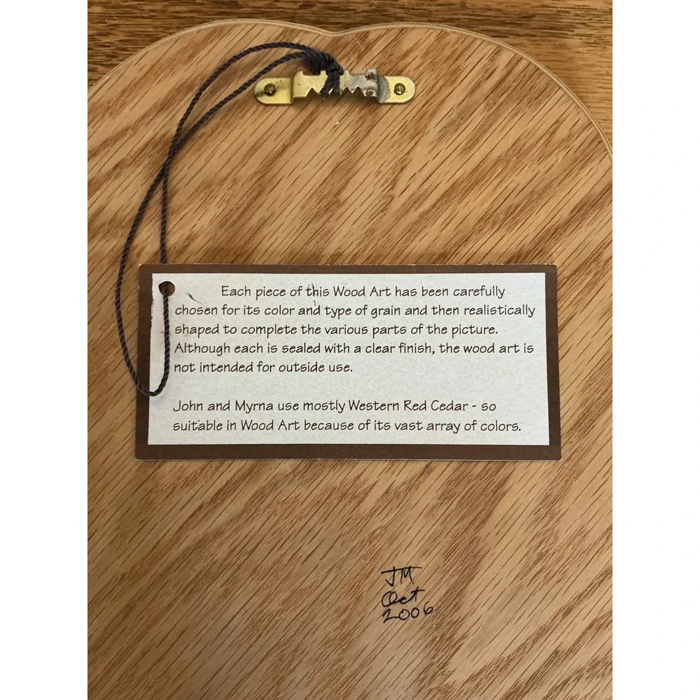 Intarsia Wood Art Celtic Knot Hearts Wall Plaque Western Red Cedar Handcrafted